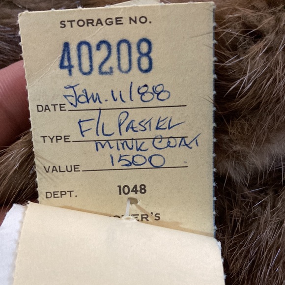 A. Hackman Furs VTG Mink Fur Coat With Beautiful Embroidered Stitching Inside - Picture 7 of 13